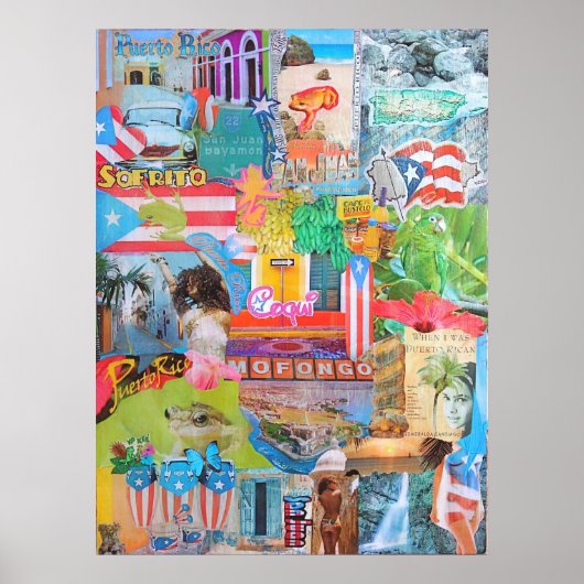 Puerto Rico Collage Poster (Voorkant)