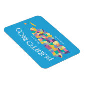 Puerto Rico Colorful Map Magneet (Rechterzijde)