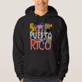 Puerto Rico Cool Graffiti Fotobehang Hoodie, Manne Hoodie (Voorkant)