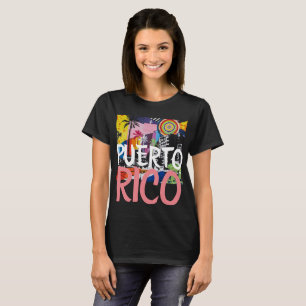 Puerto Rico Cool Graffiti Muurschildering Shirt, V T-shirt