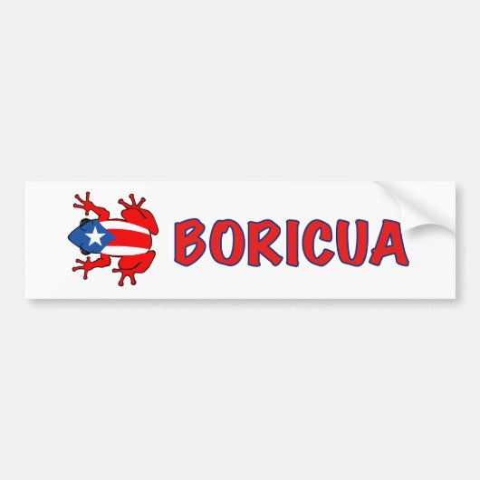 Puerto Rico - Coqui - Boricua Sticker (Voorkant)