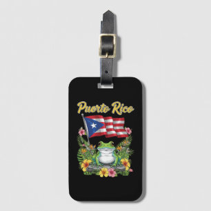 Puerto Rico Coquí Frog Boricua Pride Bagagelabel