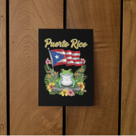 Puerto Rico Coquí Frog Boricua Pride Briefkaart