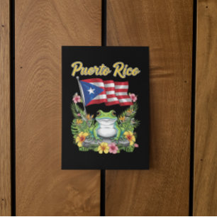 Puerto Rico Coquí Frog Boricua Pride Briefkaart