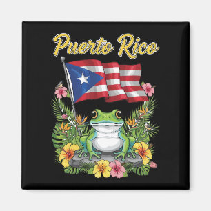 Puerto Rico Coquí Frog Boricua Pride Magneet