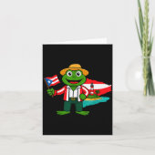 Puerto Rico Coqui Frog Flag Shirt For Men Women Ki Kaart (Voorkant)