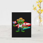 Puerto Rico Coqui Frog Flag Shirt For Men Women Ki Kaart (Gele Bloem)