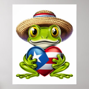 Puerto Rico Coqui kikker Poster