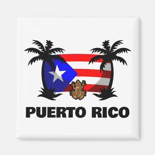 Puerto Rico Coqui kikker reizen Magneet (Voorkant)
