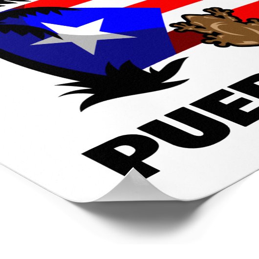 Puerto Rico Coqui kikker reizen Poster (Hoek)