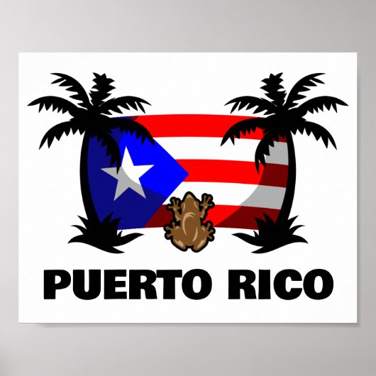 Puerto Rico Coqui kikker reizen Poster (Voorkant)