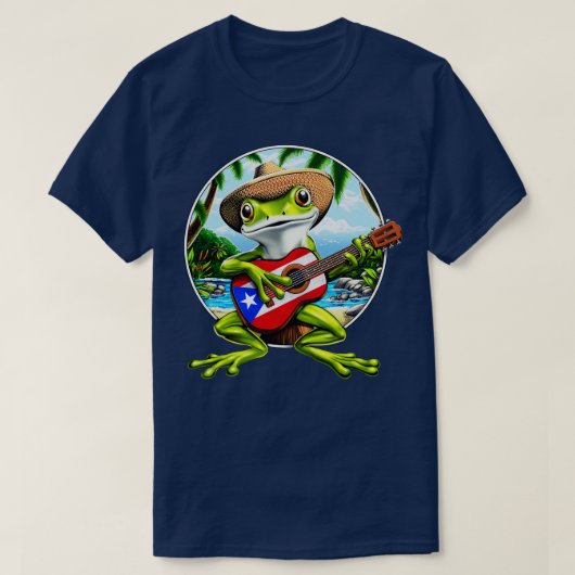 Puerto Rico Coqui kikker T-shirt (Design voorkant)