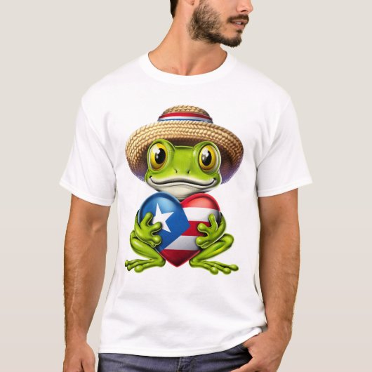 Puerto Rico Coqui kikker T-shirt (Voorkant)