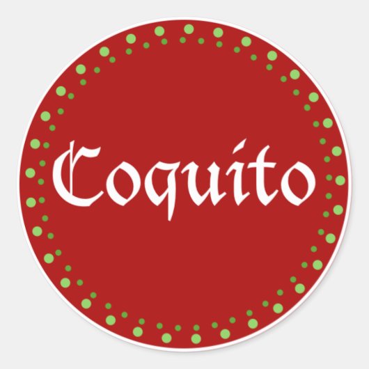 Puerto Rico: Coquito Ronde Sticker (Voorkant)