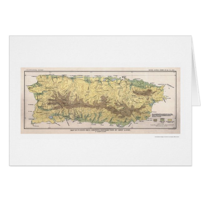 Puerto Rico Crop Map 1899 (Voorkant Horizontaal)