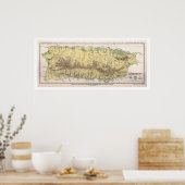 Puerto Rico Crop Map 1899 Poster (Keuken)