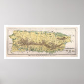 Puerto Rico Crop Map 1899 Poster (Voorkant)