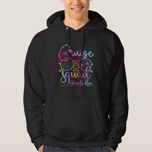 Puerto Rico Cruise Squad 2023 Tie Dye Holiday Matc Hoodie (Voorkant)