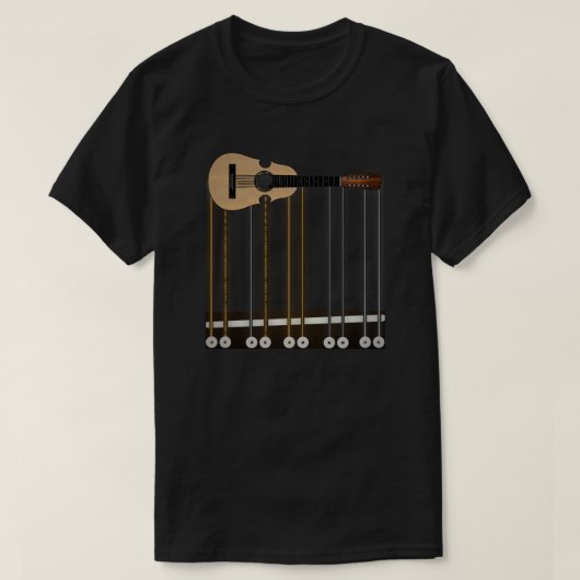 Puerto Rico Cuatro Guitar T-Shirt (Design voorkant)