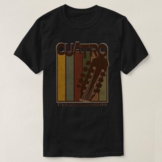 Puerto Rico Cuatro Guitar T-Shirt (Design voorkant)