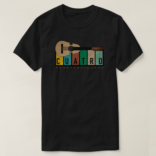 Puerto Rico Cuatro Guitar T-Shirt (Design voorkant)