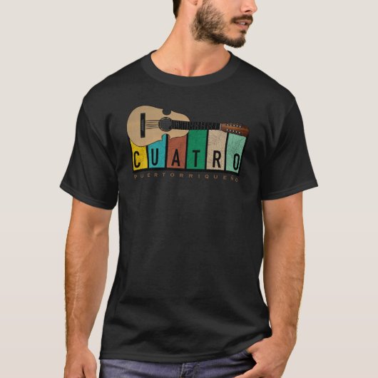 Puerto Rico Cuatro Guitar T-Shirt (Voorkant)