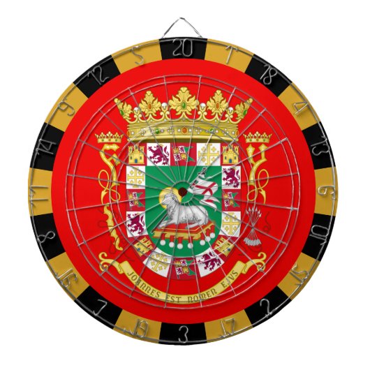 Puerto Rico Dartboard & Flag darts / game board Dartbord (Voorkant)