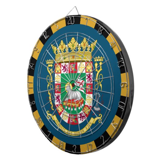 Puerto Rico Dartboard & Flag darts / game board Dartbord (Voorkant Rechts)