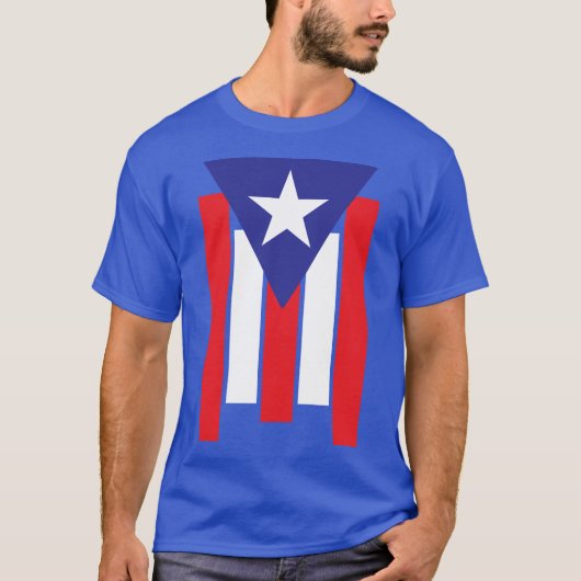 Puerto Rico Designer Flag T-shirt (Voorkant)