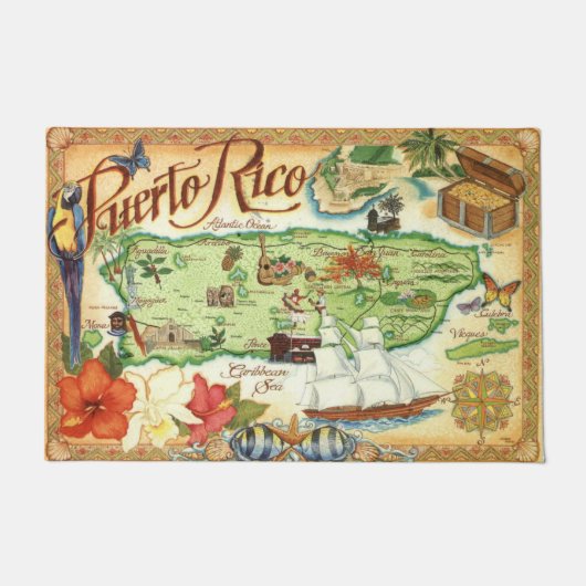 Puerto Rico Deurmat (Voorkant)