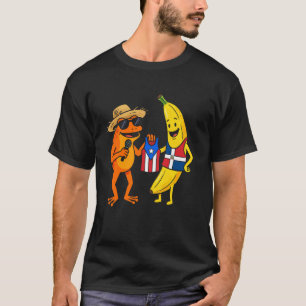 Puerto Rico Dominicaanse Republiek Vlag Kikker Ban T-shirt