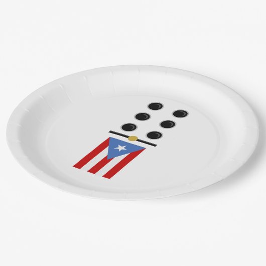 Puerto Rico Domino Papieren Bordje (Gekanteld)