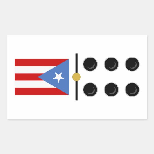 Puerto Rico Domino Stickers (Voorkant)