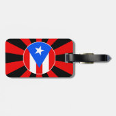 Puerto Rico Drivers & Puerto Ricaanse vlag/Patriot Bagagelabel (Achterkant horizontaal)