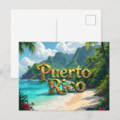 Puerto Rico dromend Briefkaart (Voorkant / Achterkant)
