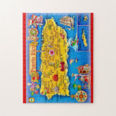 Puerto Rico Eiland Kaart 11x14 Puzzel (Verticaal)