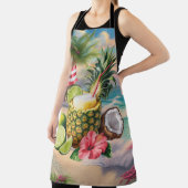 Puerto Rico Eiland Strand Ananas Drank Schort (Insitu)