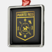 Puerto Rico Emblem Metalen Ornament (Links)