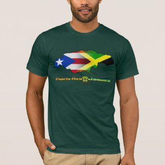 Puerto Rico en Jamaica Flag 2 T-shirt