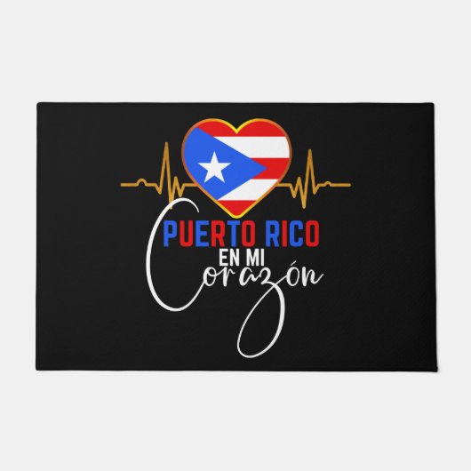Puerto Rico en mi Corazon Puerto Rican Pride Deurmat (Voorkant)