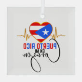 Puerto Rico en mi Corazon Puerto Rican Pride Glas Ornament (Achterkant)