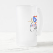 Puerto Rico en mi Corazon Puerto Rican Pride Matglas Bierpul (Voorkant rechts)