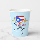 Puerto Rico en mi Corazon Puerto Rican Pride Papieren Bekers (Achterkant)