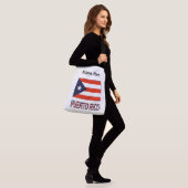 Puerto Rico en Puerto Ricaanse vlag met Jouw naam Crossbody Tas (Op model)
