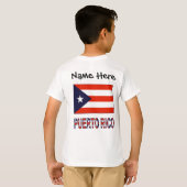 Puerto Rico en Puerto Ricaanse vlag met Jouw naam T-shirt (Achterkant volledig)