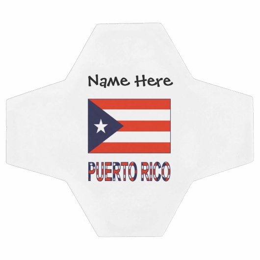Puerto Rico en Puerto Ricaanse vlag met Jouw naam  Voetbal (Enkel)