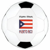 Puerto Rico en Puerto Ricaanse vlag met Jouw naam  Voetbal (Voorkant)