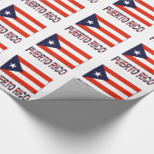 Puerto Rico en Vlag Cadeaupapier (Hoek)