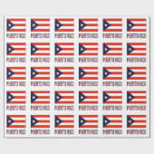 Puerto Rico en Vlag Cadeaupapier (Vlak)