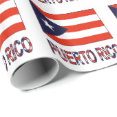 Puerto Rico en Vlag Cadeaupapier (Rol Hoek)